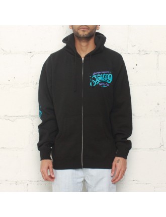 2024 New Aqua Supercharged Zip Up Hooded Sweatshirt