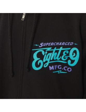 2024 New Aqua Supercharged Zip Up Hooded Sweatshirt