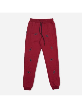 2024 New Blaze Felt Applique Sweatpants Burgundy New Release