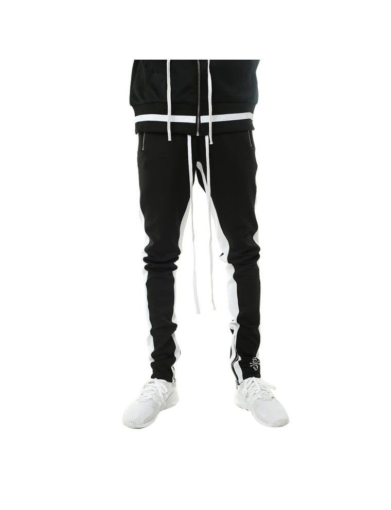 2024 New Bones Double Stripe Track Pants Black New Release